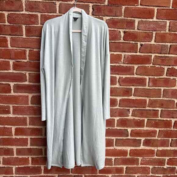 Ann Taylor $80 Shawl Collar Knit Open Cardigan duster XL NEW - Picture 2 of 4